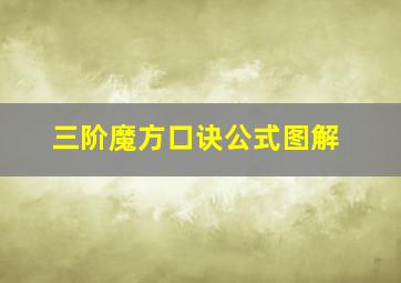 三阶魔方口诀公式图解