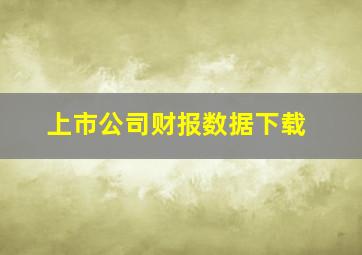 上市公司财报数据下载