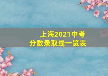 上海2021中考分数录取线一览表