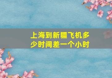 上海到新疆飞机多少时间差一个小时