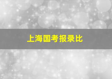 上海国考报录比