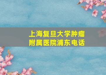 上海复旦大学肿瘤附属医院浦东电话