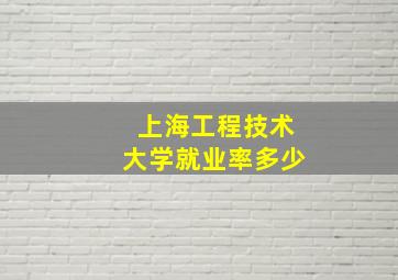 上海工程技术大学就业率多少