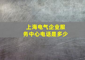 上海电气企业服务中心电话是多少