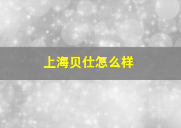 上海贝仕怎么样