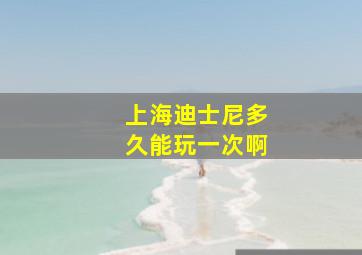 上海迪士尼多久能玩一次啊