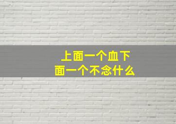 上面一个血下面一个不念什么