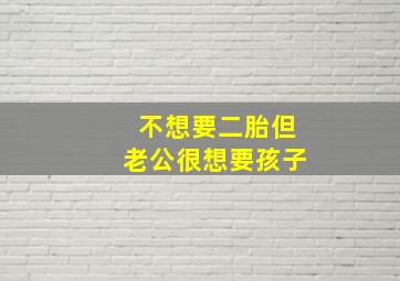 不想要二胎但老公很想要孩子