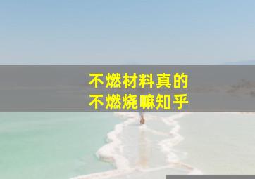 不燃材料真的不燃烧嘛知乎