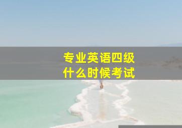 专业英语四级什么时候考试