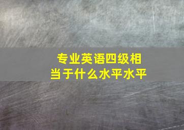 专业英语四级相当于什么水平水平