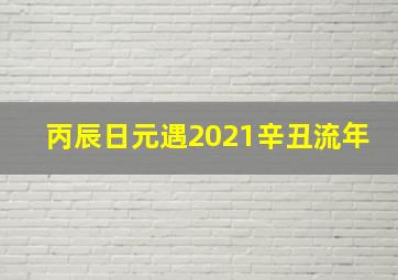 丙辰日元遇2021辛丑流年