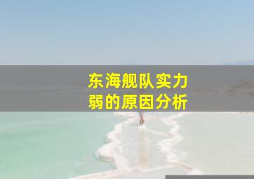 东海舰队实力弱的原因分析