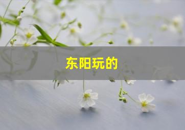 东阳玩的