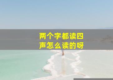 两个字都读四声怎么读的呀