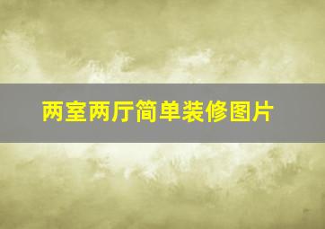 两室两厅简单装修图片