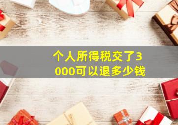 个人所得税交了3000可以退多少钱