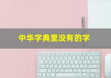 中华字典里没有的字