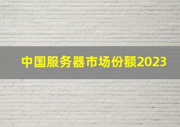 中国服务器市场份额2023