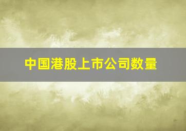 中国港股上市公司数量