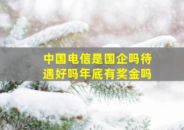 中国电信是国企吗待遇好吗年底有奖金吗