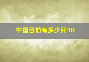 中国目前有多少歼10