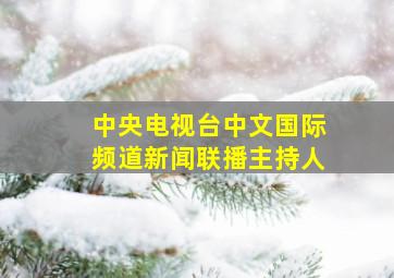 中央电视台中文国际频道新闻联播主持人