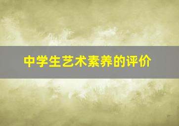 中学生艺术素养的评价