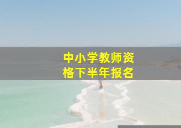 中小学教师资格下半年报名