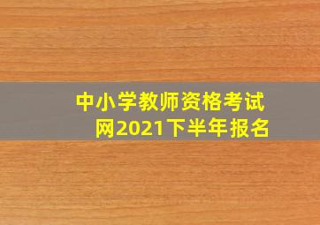 中小学教师资格考试网2021下半年报名