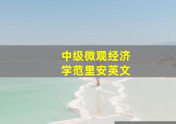 中级微观经济学范里安英文