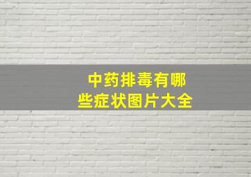 中药排毒有哪些症状图片大全