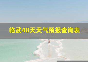 临武40天天气预报查询表