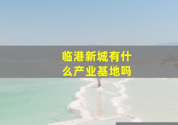 临港新城有什么产业基地吗