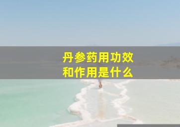 丹参药用功效和作用是什么