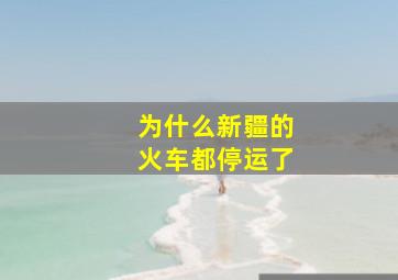 为什么新疆的火车都停运了