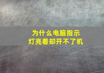 为什么电脑指示灯亮着却开不了机