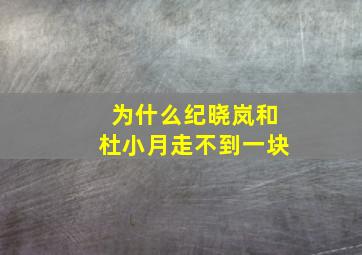 为什么纪晓岚和杜小月走不到一块