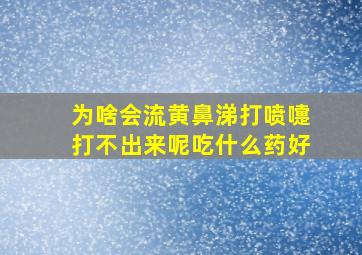 为啥会流黄鼻涕打喷嚏打不出来呢吃什么药好