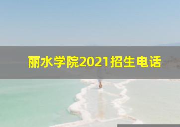 丽水学院2021招生电话