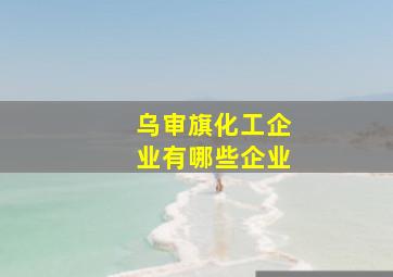 乌审旗化工企业有哪些企业