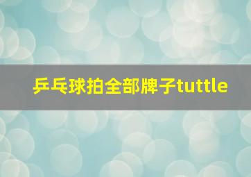 乒乓球拍全部牌子tuttle