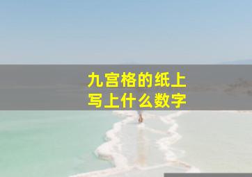 九宫格的纸上写上什么数字