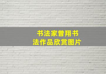 书法家曾翔书法作品欣赏图片