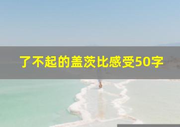 了不起的盖茨比感受50字