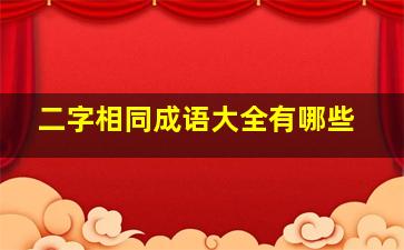 二字相同成语大全有哪些