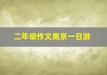 二年级作文南京一日游