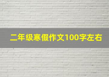 二年级寒假作文100字左右