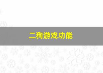 二狗游戏功能