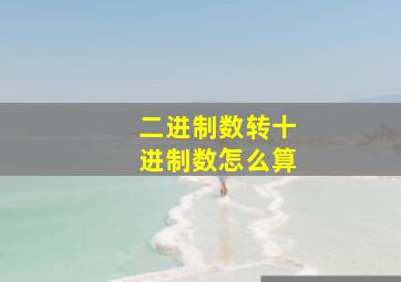 二进制数转十进制数怎么算